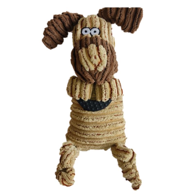 Brinquedo Para Cães de Pelúcia Resistente Cão Ginasta Com Som 20Cm