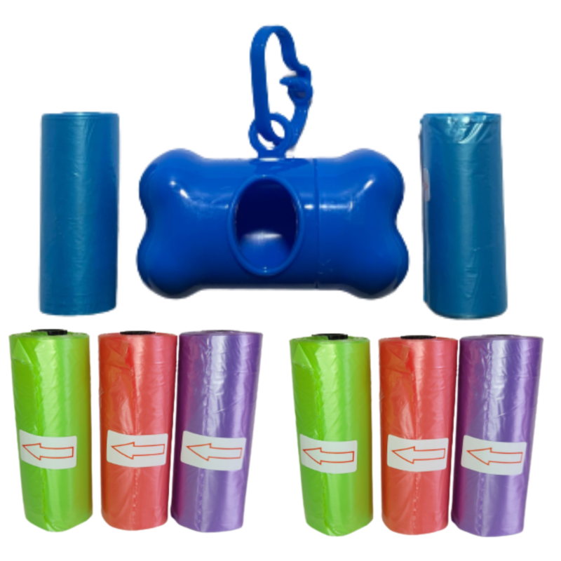 Kit Suporte Cata Caca para Cães e Gatos + 120 Saquinhos