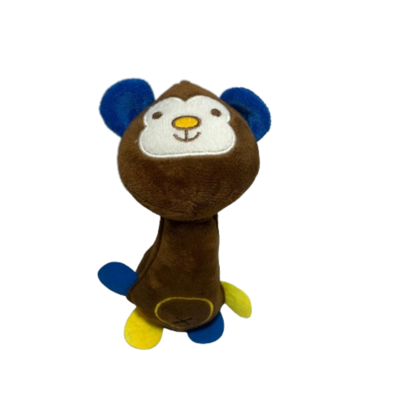 Brinquedo Mordedor P/ Cães e Gatos de Pelúcia Macaco