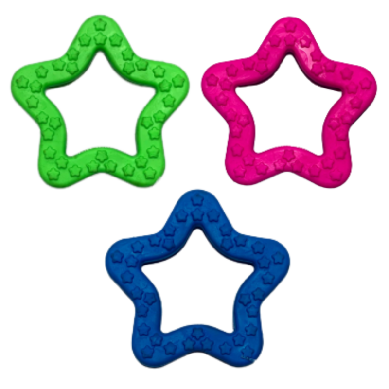 Brinquedo Mordedor Para Cães E Gatos - Maciço Estrela 8Cm