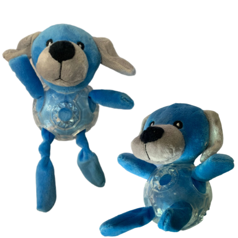 Brinquedos Para Cães e gatos Bola com Pelúcia Reforçada BALLDOG Com Apito 20Cm