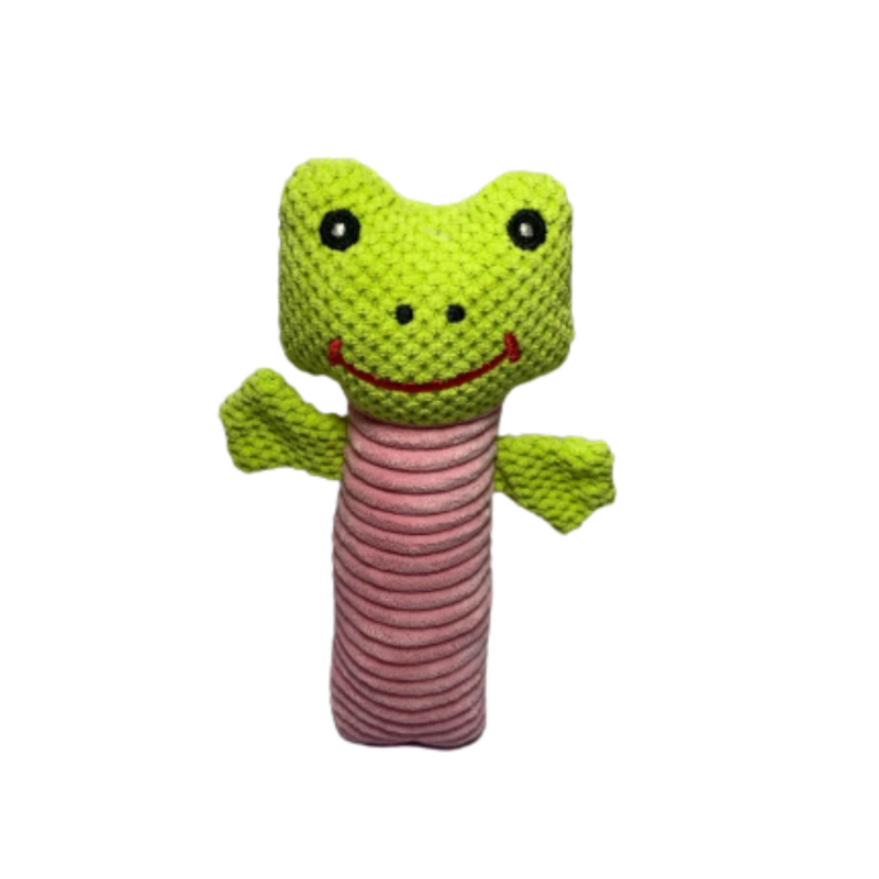 Brinquedo Para Cães de Pelúcia Resistente Sapo Com Som 19Cm