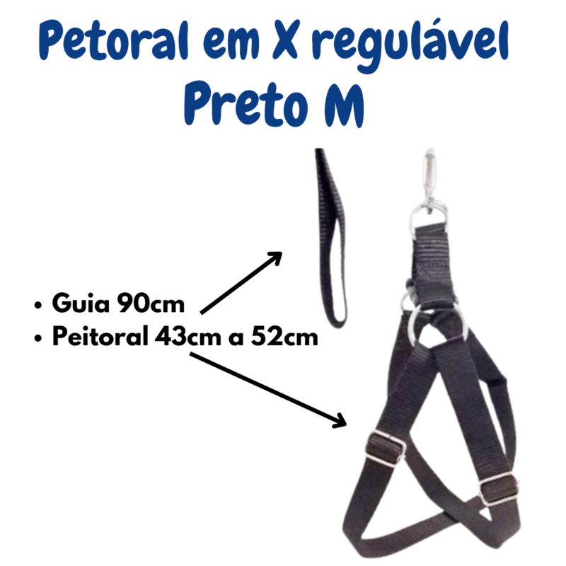 Peitoral em X e Guia para Condução  M