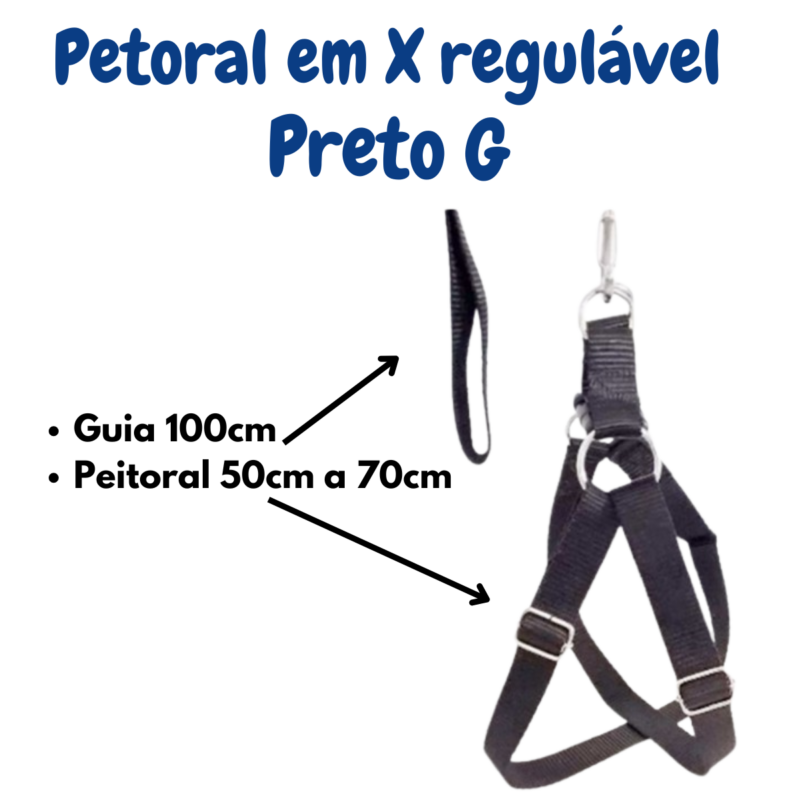 Peitoral em X e Guia para Condução G