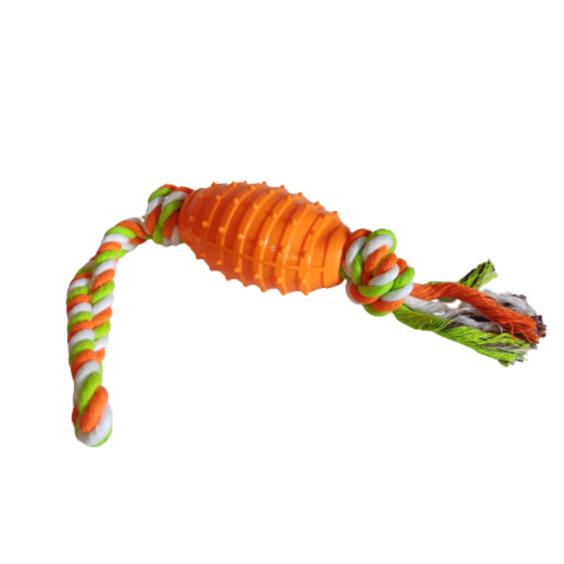 Brinquedo Mordedor P/ Cães Corda Elipse Cravos 2 Nós 31 Cm