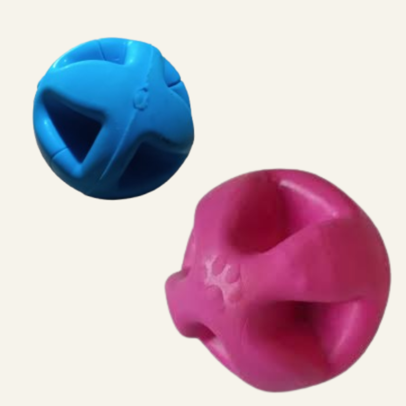 Brinquedo Mordedor P/ Cães Reforçado - Bola Borracha Maciça Super Ball P e G