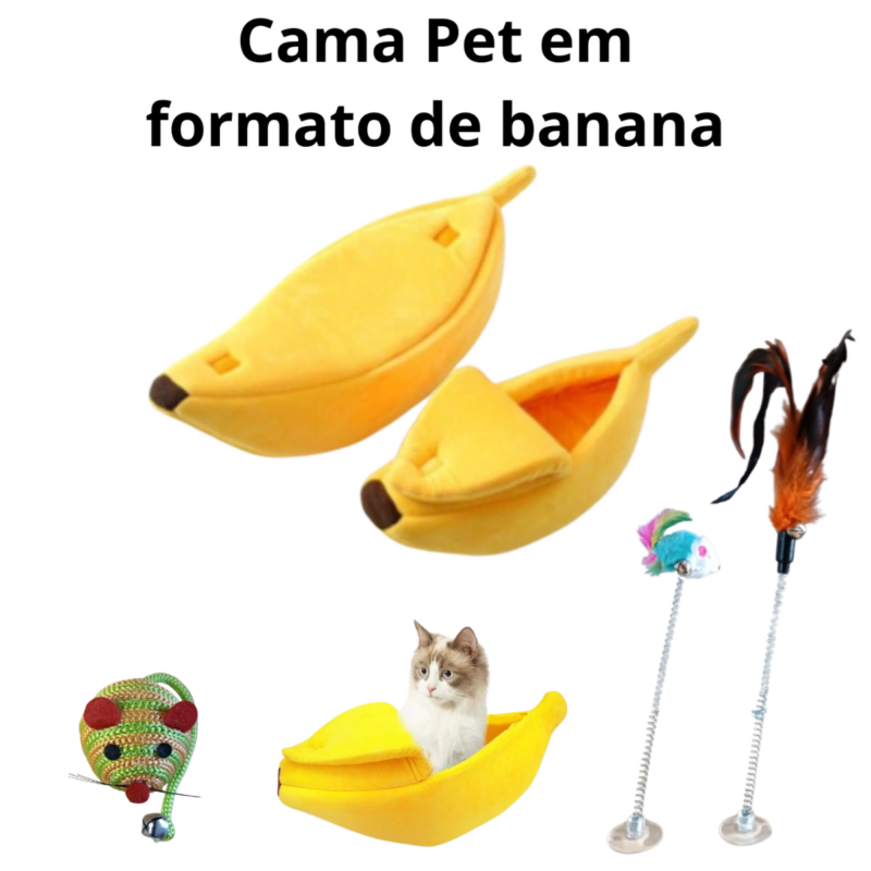 Caminha Em Pelúcia Fofinha Para Cães E Gatos Tipo Banana Tam. M 65cm + Mimos (cópia)