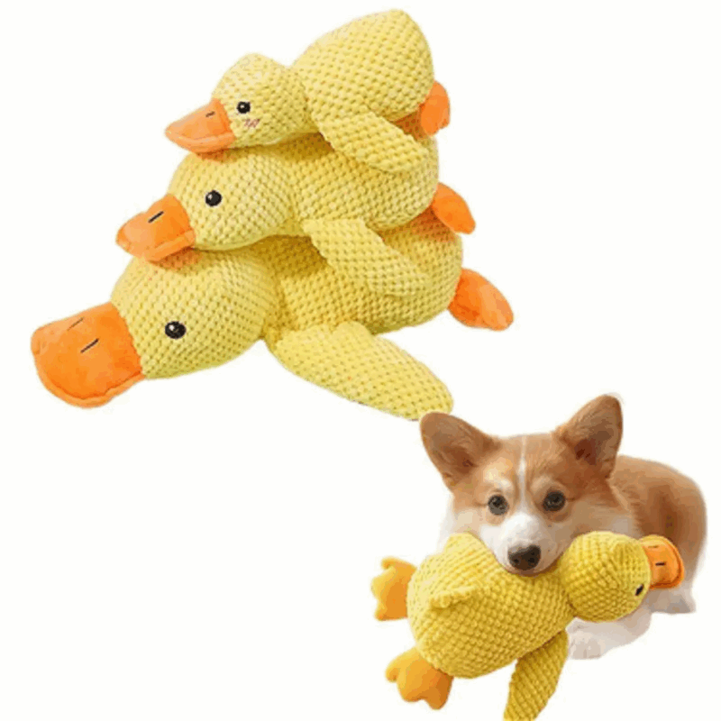 Brinquedo Pelúcia Reforçada Pato Para Cães Tam. P 25Cm X 20Cm X 5Cm