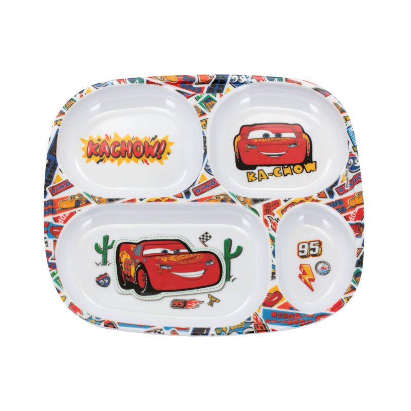Prato com Divisória de Melamine Disney Carros