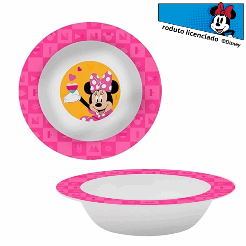 Bowl de Melamine Disney Minnie 21cm – Produto Oficial