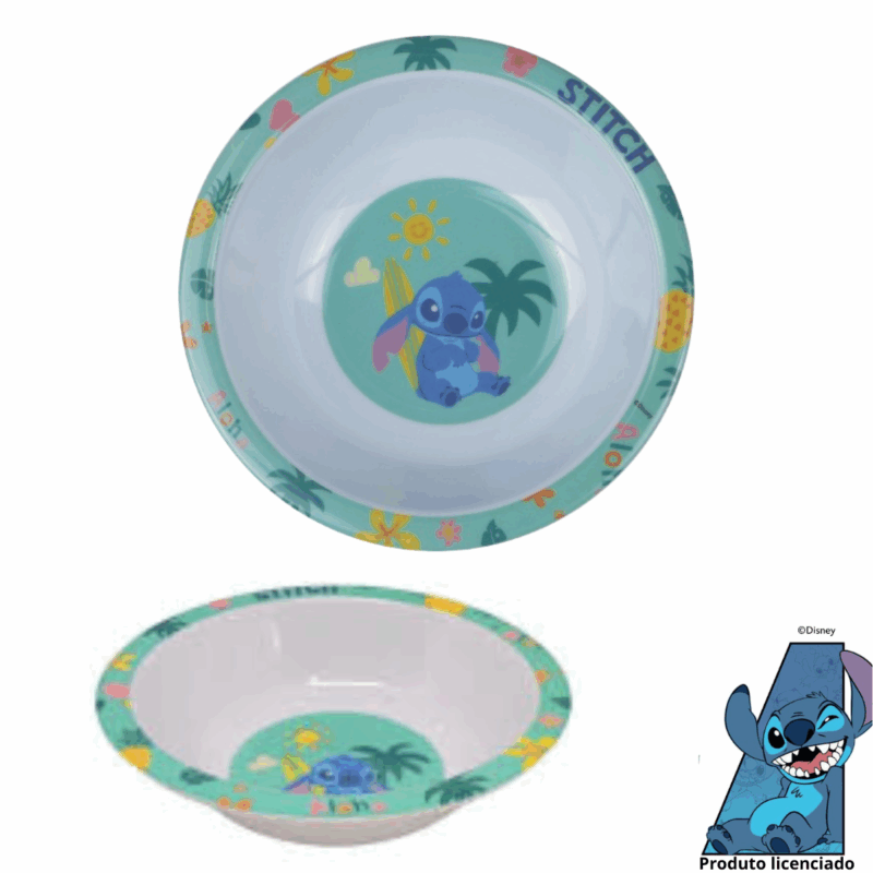 Bowl de Melamine Disney Stitch 21cm  – Produto Oficial