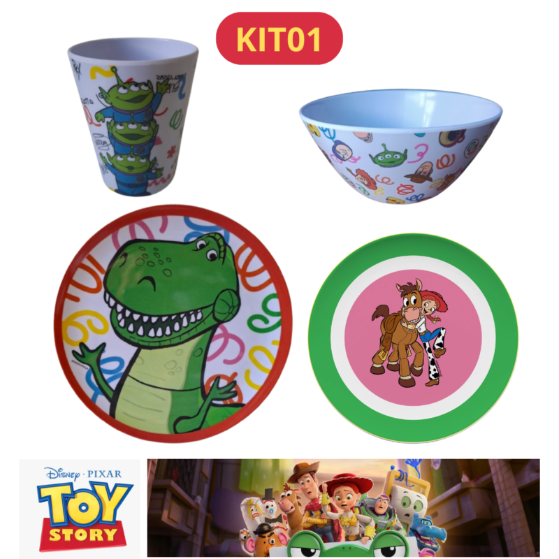 Jogo Infantil de Refeição Melamine Disney Pixar Toy Story - Produto Licenciado