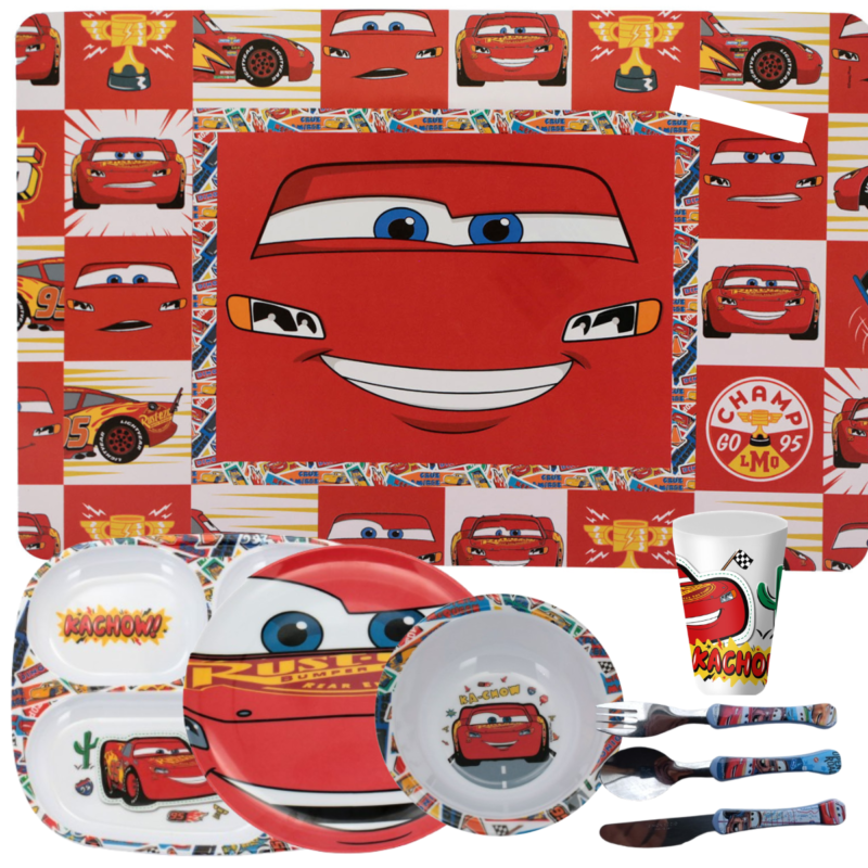 Jogo Infantil de Refeição PR Disney 8 Peças - Carros