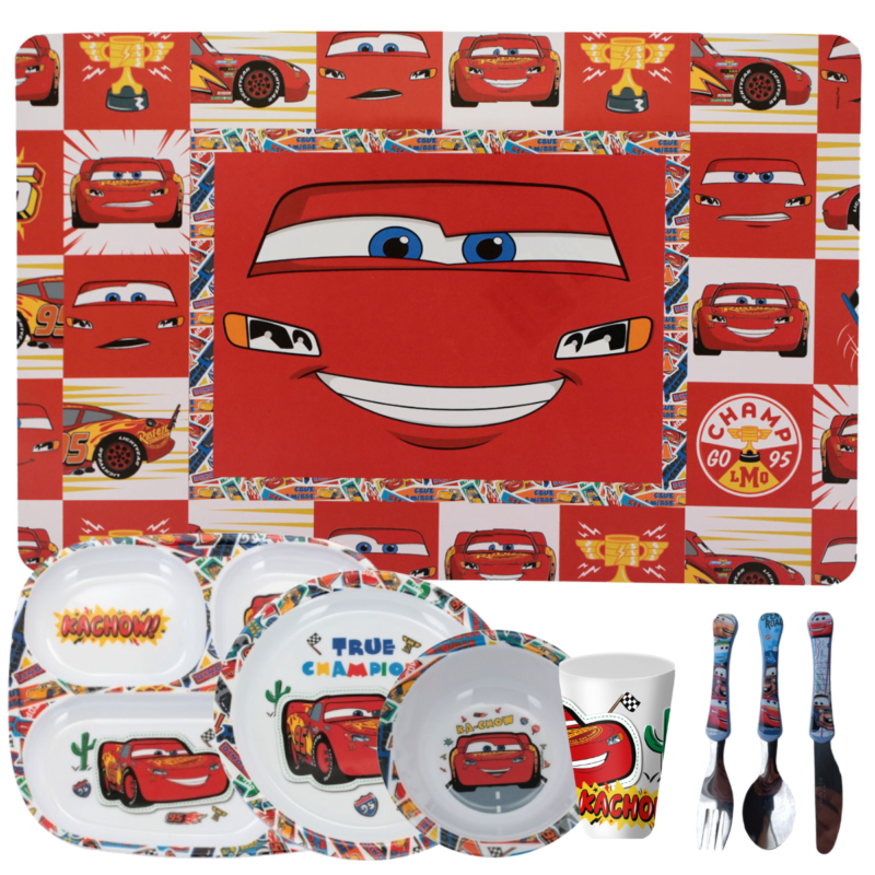 Jogo Infantil de Refeição Disney 8 Peças - Carros